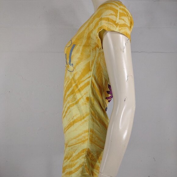 Sinful by Affliction yellow animal print short sleeve graphic t-shirt Medium - Picture 9 of 10
